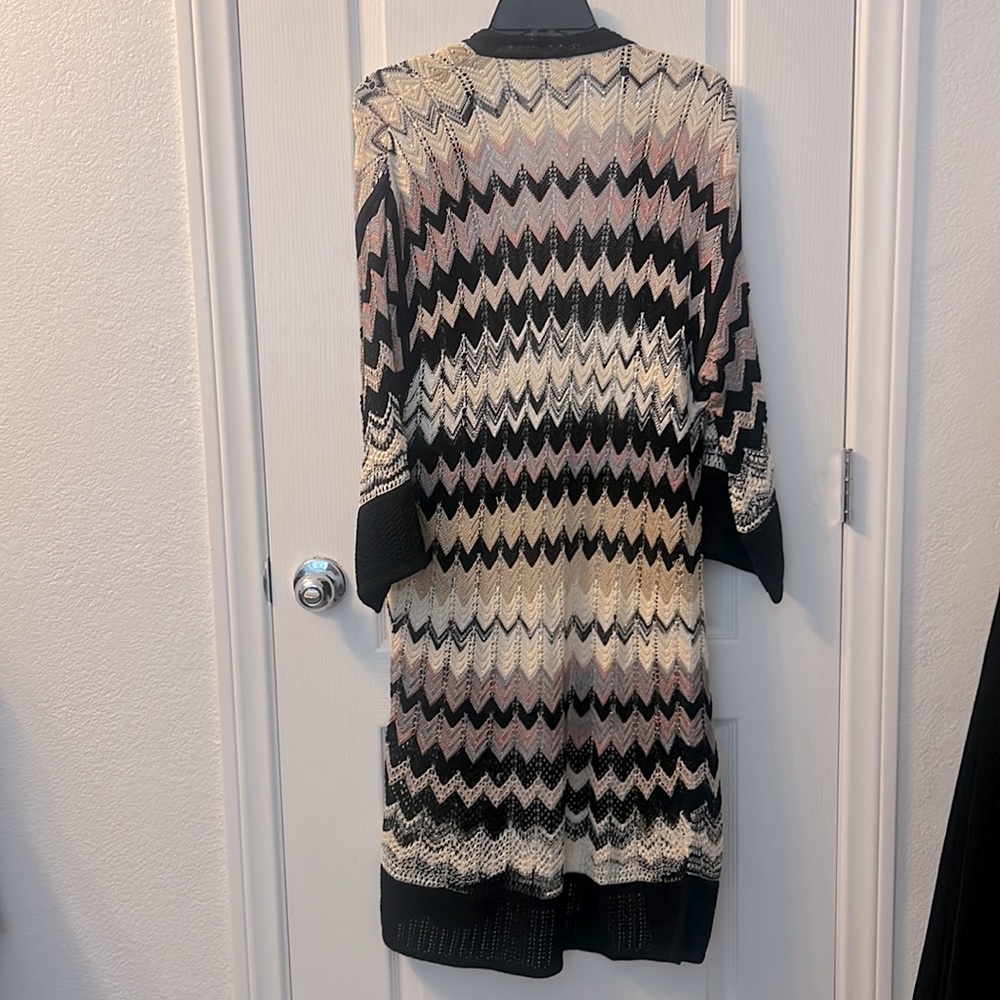 Missoni Zigzag Pattern Light Weight Knit Open Lon… - image 6